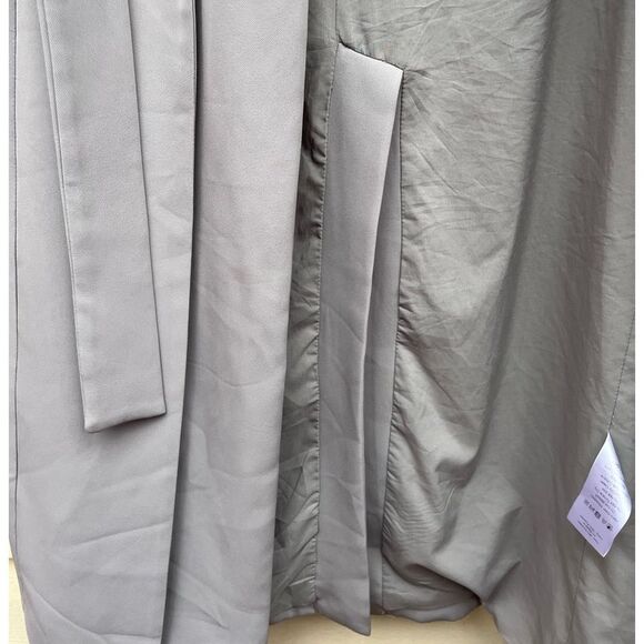 Lavish Alice grey vintage long sawn in ties coat w/free panels, fabulous, XS - Picture 6 of 13